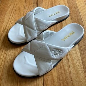 Prada White Calzature Donna Sandal